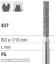 Боры стоматологические алмазные FG 837/012, зел., 6шт. ISO код, арт: FG314S/6 CB FG314S/6CB