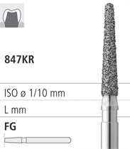 Боры стоматологические алмазные FG 847KR/016, желт., 6шт. ISO код 314546504016., арт: FG5422R/6 FG5422R/6