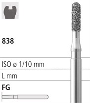 Боры стоматологические алмазные FG 838/009, зеленый, 6шт. ISO код 314139534009., арт: FG412/6 C FG412/6C