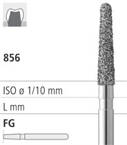 Боры стоматологические алмазные FG 856/018, желтый, 6шт. ISO код 314198504018., арт: FG5235/6 FG5235/6