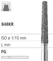 Боры стоматологические алмазные FG 848KR/016, золот., 6шт. ISO код 314553514016., арт: FG423R/6 GB FG423R/6GB