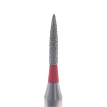 Бор алмазный Ecoline E 860L F, пламевидный удлиненный, турбинный наконечник, короткий хвостовик, D=0.7 мм, красный E-860-LF-313-007