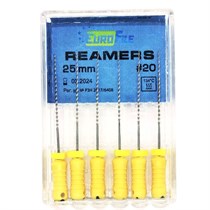 Reamers - ручные дрильборы (каналорасширители), 25 мм, №20, сталь, 6 шт 1833025020-/-18303025020