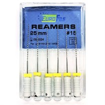 Reamers - ручные дрильборы (каналорасширители), 25 мм, №15, сталь, 6 шт 1833025015-/-18303025015