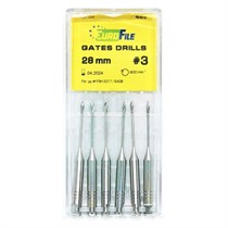 Gates Drills - дрильборы машинные, для расширения коронковой трети канала, 28 мм, размер 3, сталь, 6 шт 1844028003