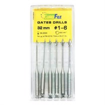Gates Drills - дрильборы машинные, для расширения коронковой трети канала, 32 мм, размер 1-6, сталь, 6 шт 1844032100