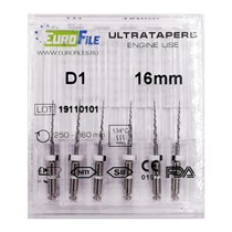 Ultratapers Engine - машинные файлы для перелечивания, 16 мм, размер D1, никель-титан, 6 шт 1880016001