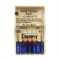 HEDSTROEM FILE COLORINOX – корневые буравы ручные, №30, 25 мм, 6 шт A016D02503000