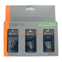 Exacto Translucent - штифты стоматологические стекловолоконные в комплекте (штифты Exacto Translucent 15 шт, боры 3 шт) 9147-ANG-EXTRK