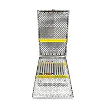 Кассета IMS Infinity DIN, 13 инструментов, 290х184х34, отделение для аксессуаров, желтая IMEDIN135
