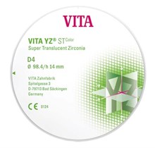 VITA YZ ST Color - супер транслюцентный диоксид циркония, окрашенный, цвет D4, 98,4х14 мм EDCYS7981451