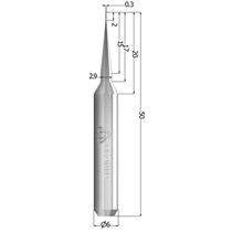 Сверло CC Zr, круглое, с кольцом, 0,3 мм CCZR0.3BR