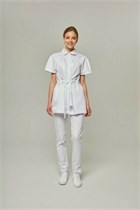 Туника женская на пуговицах, белый, 52 DRN155-WHT-52