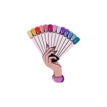 "Значок ""Маникюр веер"" цветные" AW_M56-(multicolor)