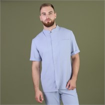 Рубашка мужская на молнии TZ700, серый, 52 TZ700-GRY-52