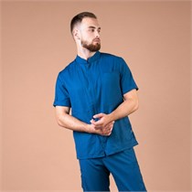 Рубашка мужская на молнии TZ700, синий, 50 TZ700-BLU-50