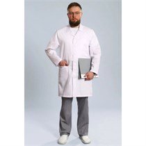 Халат мужской 501ТС, белый, 58 DOCTOR-BIG-5-01-01-4-58