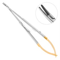 HLW 40-46 - иглодержатель-микро изогнутый Micro-Nadelhalter TC, 18 см 40-46