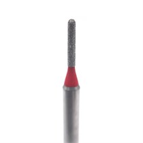 Бор алмазный Ecoline E 838L F, цилиндр закругленный, турбинный наконечник, D=0.7 мм, красный, 1 шт E-838-LF-314-007_1