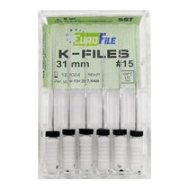 K-Files - ручные файлы, 31 мм, №15, сталь, 6 шт 1831031015-/-18301031015