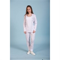 Туника женская с косой молнией, белый, 46 DRN135-WHT-46