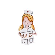 "Значок ""Врач-офтальмолог"", блондинка" AW_M22-(blond)