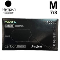 Перчатки Нитриловые "MediOk" (CARBON) Черные 4гр. М 100 шт (50 пар) (Маркированные) 1231919724