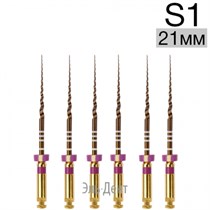 Ultratapers Gold S1, 21мм, стерильные машинные файлы, никель-титан, 6 шт., Eurofile 1231919252