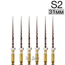 Ultratapers Gold S2, 31мм, стерильные машинные файлы, никель-титан, 6 шт., Eurofile 1231919272