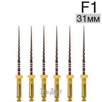 Ultratapers Gold F1, 31мм, стерильные машинные файлы, никель-титан, 6 шт., Eurofile 1231919265