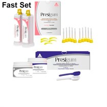 Presigum Fast Set НАБОР-материал оттискной гидрофильный А-силиконовый (Винилполисилоксан): Presigum Putty Kit Base Fast Set (250мл+ 250мл), Presigum Light Body Fastl Set 2х50мл, насадки для смешивания, President Dental (Германия) 1231910908