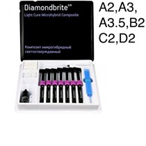 Diamondbrite Microhybrid LC набор (7шпр.х4г. A2,А3,А3.5,В2,С2,D2,универс. опак, Etchant gel 4г, One step Dentin/Enamel Bond 5мл, аксесс.) 1231917544