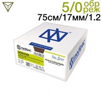 Моносорб 5/0 75см 17мм 1/2 колющая 24шт фиолетовый 1231916761