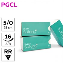 Шовный материал PGCL Poliglecaprone 25, 5/0_75_16, рассасывающ, 3/8, обратно-режущая (12шт.), SUTURA 1231918989