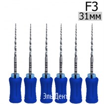 Ultratapers Hand F3, 31мм, ручные файлы,  никель-титан, (6шт.) Eurofile 1231919326