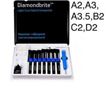Diamondbrite Hybrid LC набор (7шпр.х4г. A2,А3,А3.5,В2,С2,D2,универс. опак, Etchant gel 4г, One step Dentin/Enamel Bond 5мл, аксесс.) 1231917543