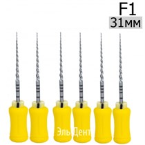 Ultratapers Hand F1, 31мм, ручные файлы,  никель-титан, (6шт.) Eurofile 1231919324