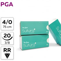 Шовный материал PGA Poliglycolic acid, 4/0_75_20, рассасывающ, 3/8, обратно-режущая (12шт.), SUTURA 1231918986