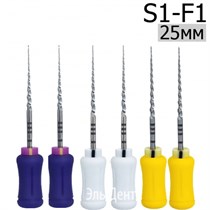 Ultratapers Hand 25мм, в наборе: S1-F1 (S1x2, S2x2, F1x2), ручные файлы, никель-титан, (6шт.) Eurofile 1231919333