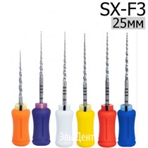 Ultratapers Hand 25мм, в наборе: SX-F3 (SX, S1, S2, F1, F2, F3), ручные файлы, никель-титан, (6шт.) Eurofile 1231919334