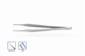 Пинцет Adson хирургический 1х2 прямой 12 см 5356