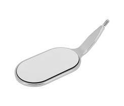 Hahnenkratt MEGAstretch FS Rhodium - родиевое зеркало без ручки, овальное, 22x37 мм 6861