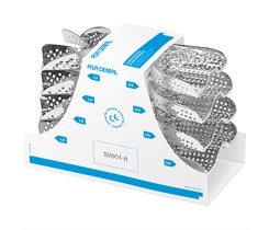 Asa Dental S2801-8 - ложка слепочная, набор 8 штук с перфорацией без бортиков S2801-8