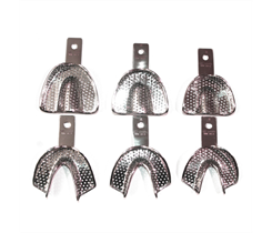Legrin M-531-9078 - ложки слепочные Legrin, перфорированные 6 шт (3 верх + 3 низ) - S, M, L M-531-9078