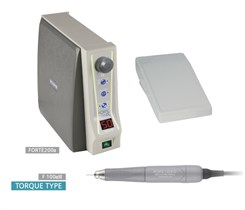 Saeshin FORTE 200a - бесщеточный микромотор с наконечником F100aIII, педаль с регулировкой скорости наконечника, 50000 об/мин 35401