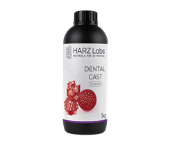 HARZ Labs Dental Cast Form2 - фотополимерная смола, цвет полупрозрачный вишневый, 0.5 кг 611