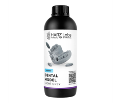 HARZ Labs Dental Model Light Grey - фотополимерная смола для печати разборных, рабочих и диагностических стоматологических моделей, цвет светло-серый, 1 кг 970