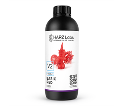 HARZ Labs Basic Red V2 - базовая фотополимерная смола, цвет красный, 1 кг 1838