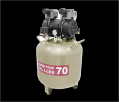 WuerWei W-603 - безмасляный компрессор для двух стоматологических установок с ресивером 70 л (130 л/мин) 9080058