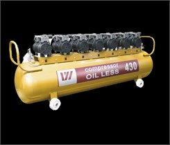 WuerWei W-620 - безмасляный компрессор для 10-ти стоматологических установок с ресивером 430 л (900 л/мин) W-620